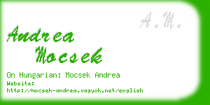 andrea mocsek business card